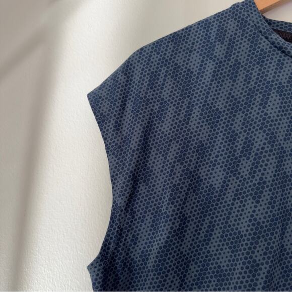 Gymshark Hex Pattern Tank Top Crew Neck Muscle Logo Front Stretch Cotton Spandex - Picture 3 of 8